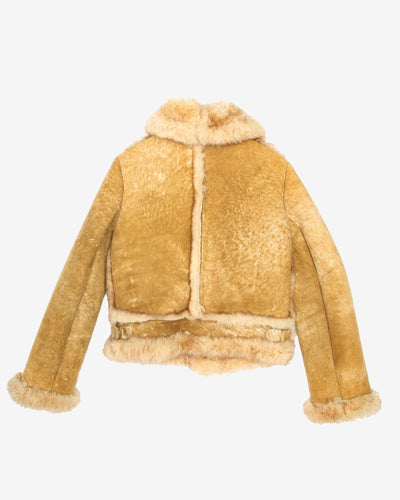 Sheepskin Fur-lined Jacket - XS
