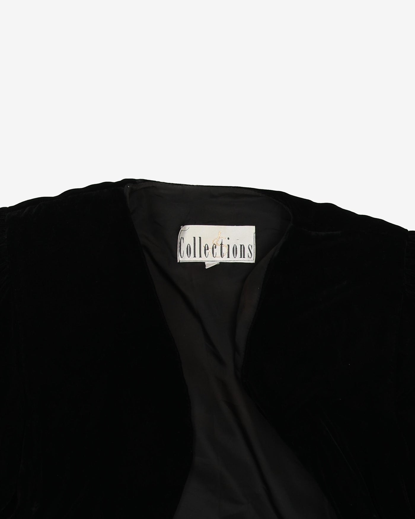 1990s Velvet Bolero With Gold Brocade Cuffs - S