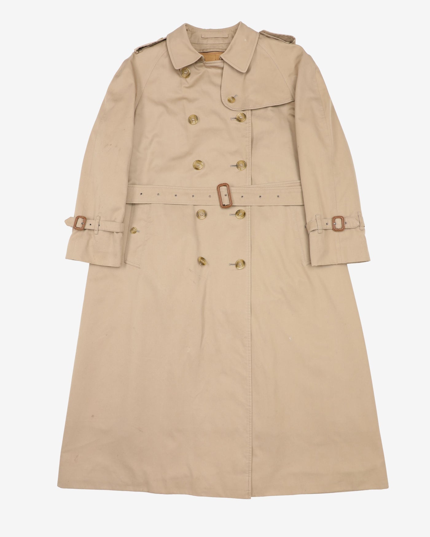 Burberrys' Beige Trench Coat Mac - L