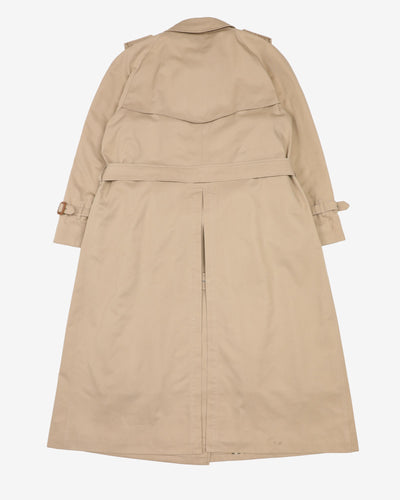 Burberrys' Beige Trench Coat Mac - L