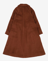 Brown A-line Wool Blend Coat - S / M