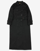 Burberrys Black Trench Coat Mac - M