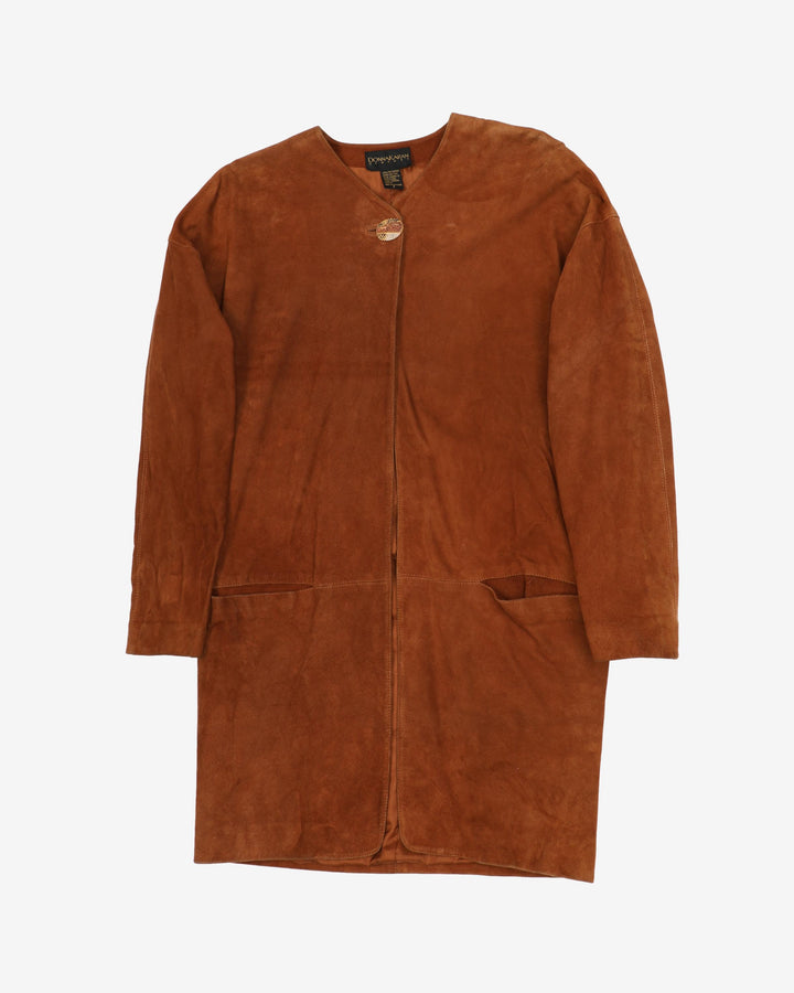 Donna Karan Brown Suede Jacket - M