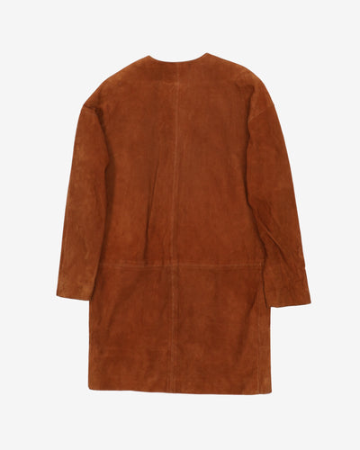 Donna Karan Brown Suede Jacket - M