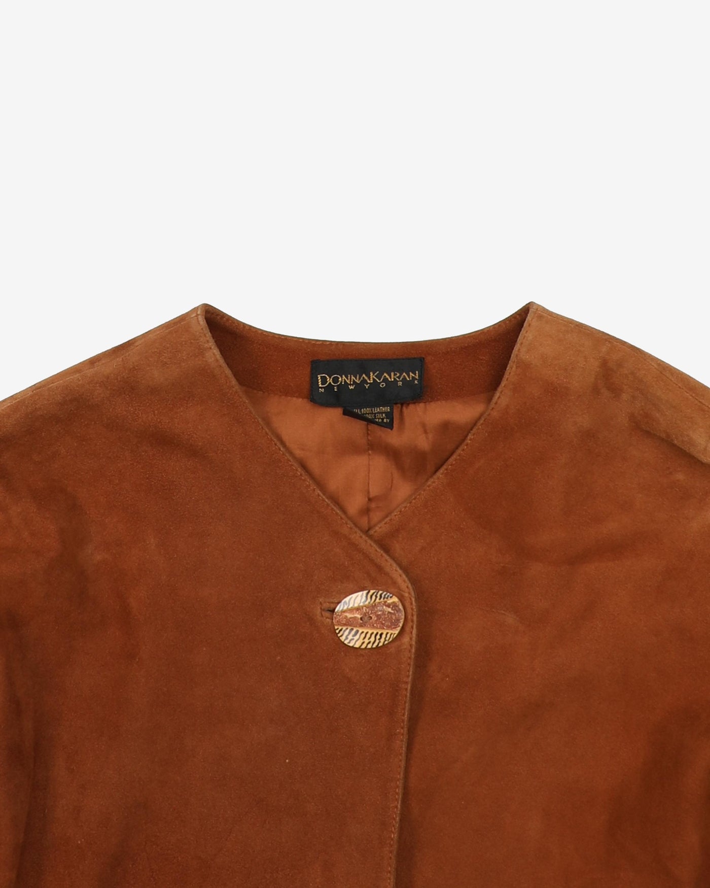 Donna Karan Brown Suede Jacket - M