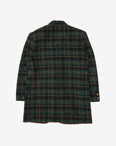1990s Tartan Checked Blazer - M