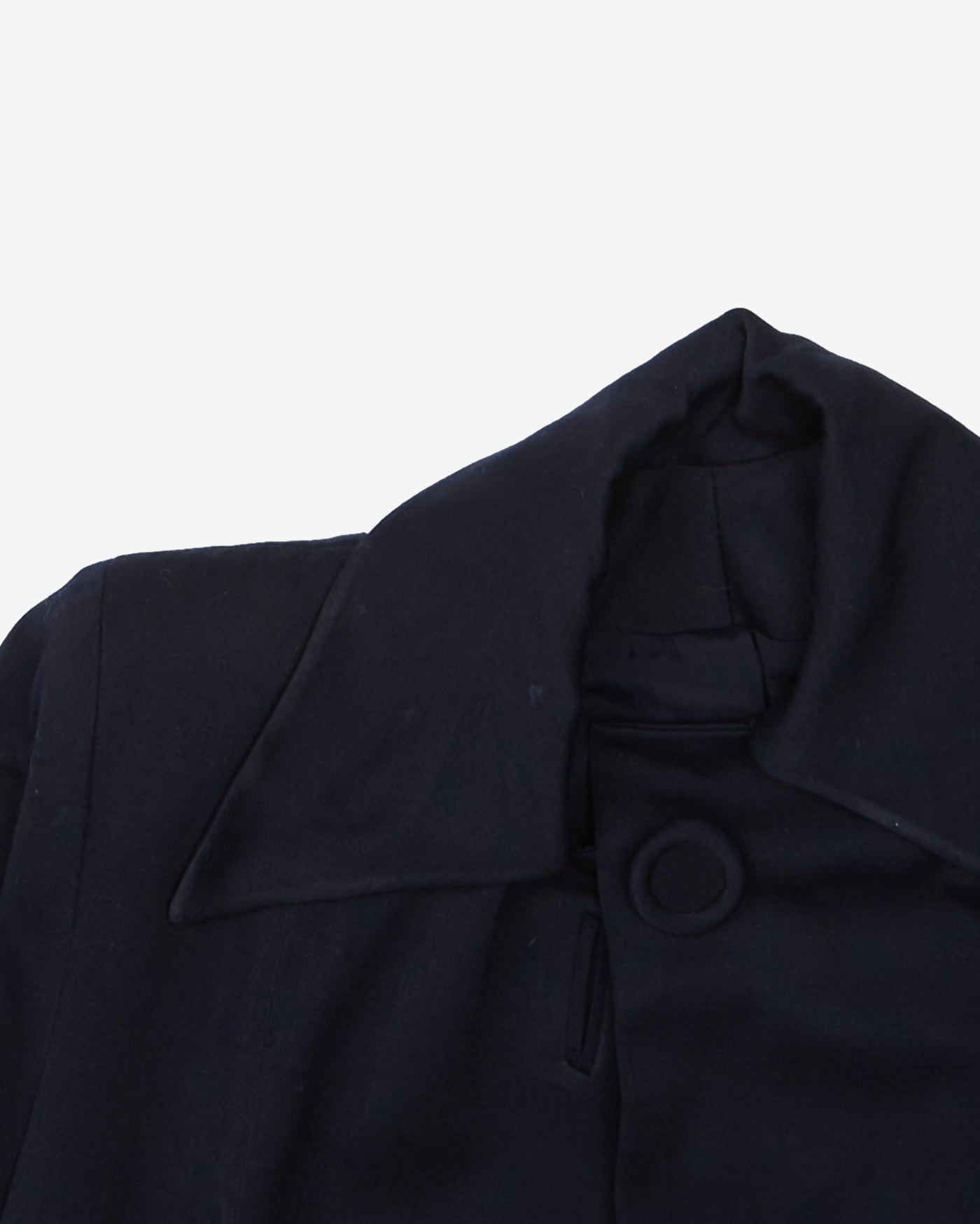 1940s Navy A-line With Belt Detail Jacket - M