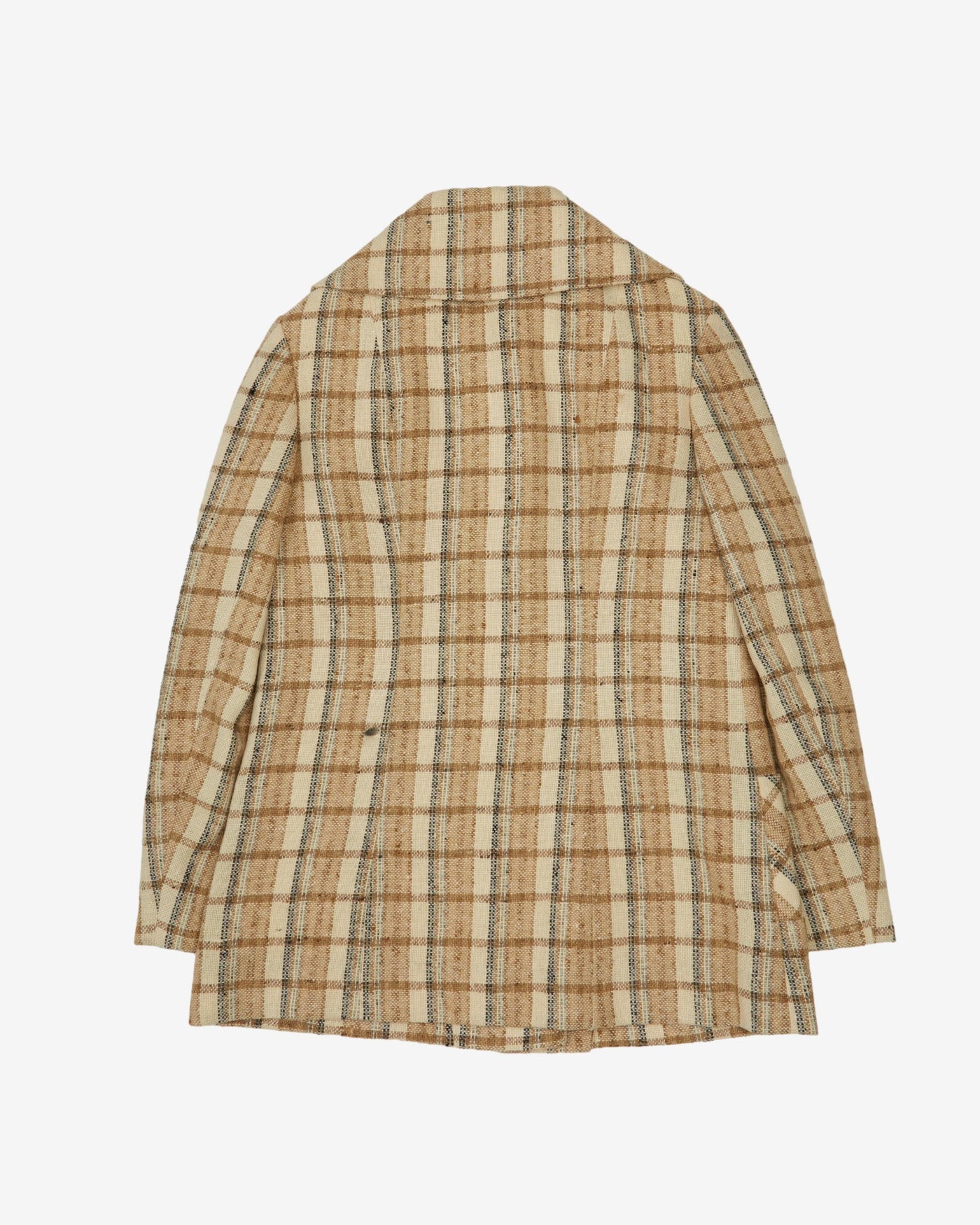 1970s Irish Wool Plaid A-line Jacket - S