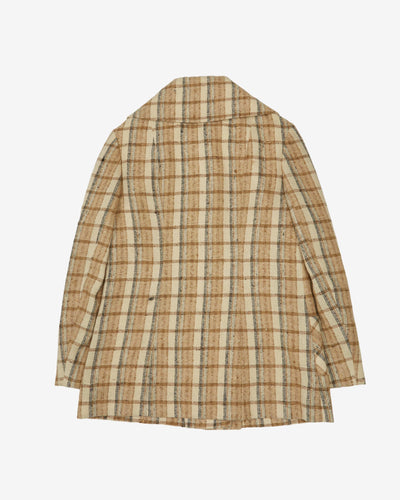 1970s Irish Wool Plaid A-line Jacket - S