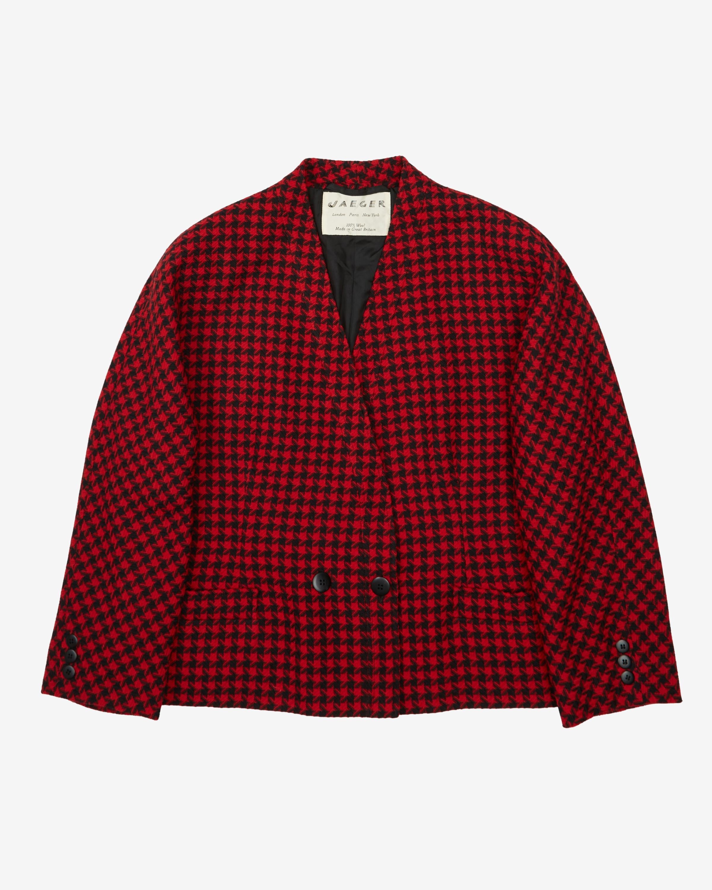 1990s Jaeger Tweed Style Blazer Jacket - M