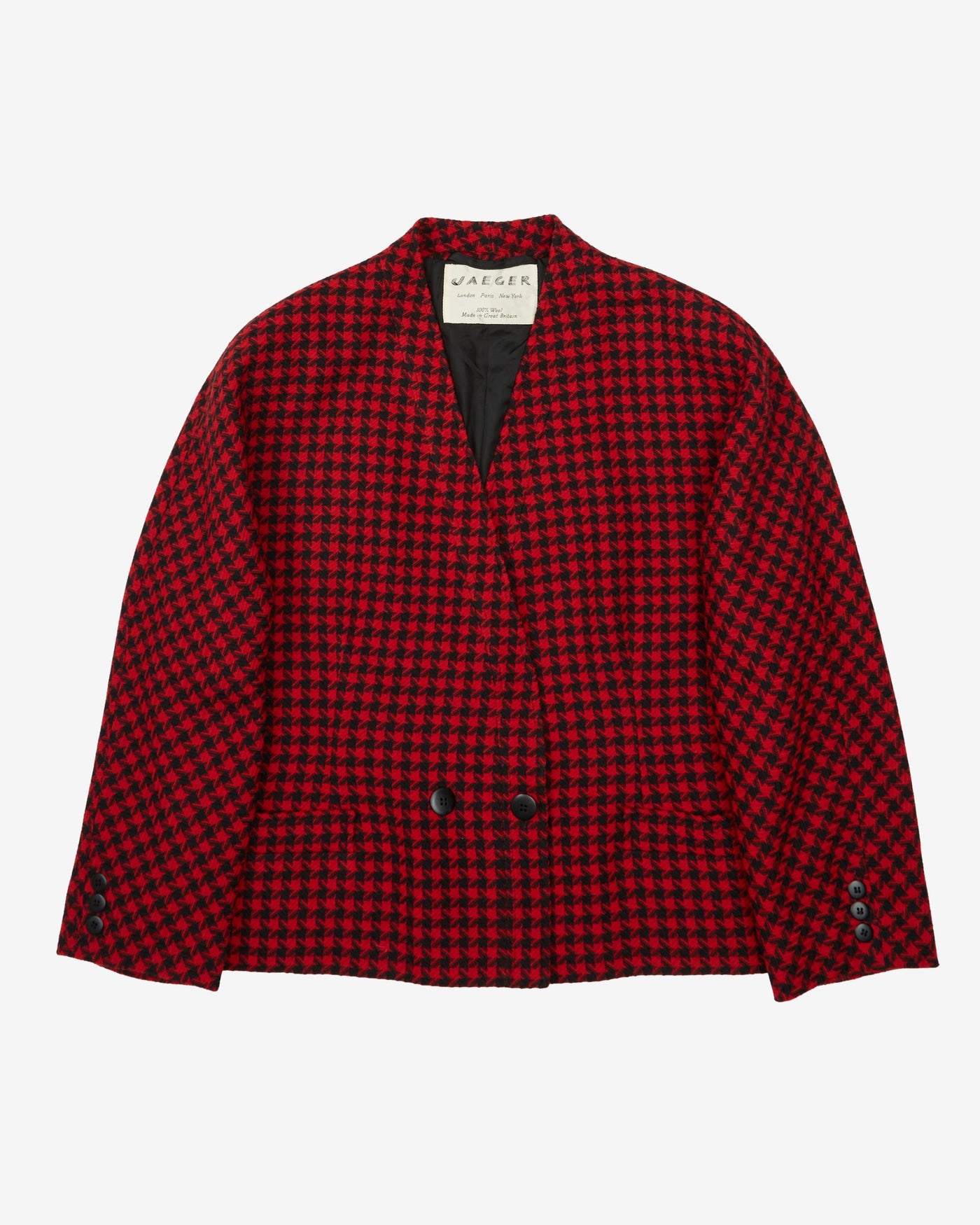 1990s Jaeger Tweed Style Blazer Jacket - M