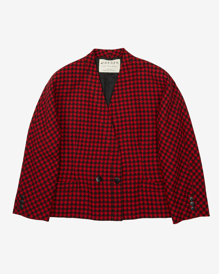 1990s Jaeger Tweed Style Blazer Jacket - M