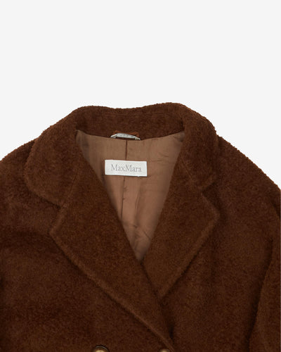 MaxMara Brown Made In Italy Overcoat - L