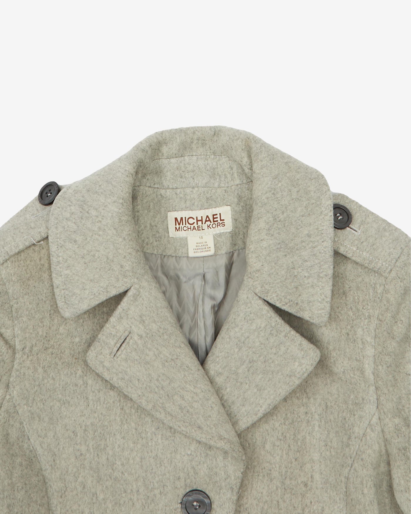 Michael Kors Grey Wool Overcoat - XS / S