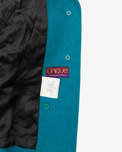 1980s Green Wool Overcoat - XL
