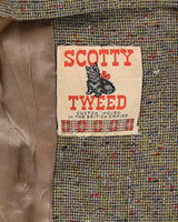 1950s Beige And Green Wool Tweed Fitted Jacket - S