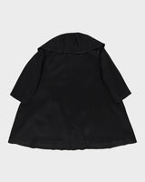 1950s Black Satin Swagger Opera Short Coat / M