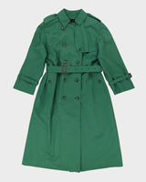 Burberrys' Green With Checked Detachable Lining Mac - M