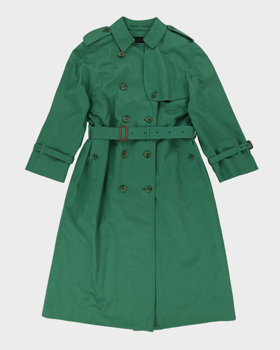 Burberrys' Green With Checked Detachable Lining Mac - M