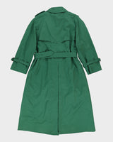 Burberrys' Green With Checked Detachable Lining Mac - M