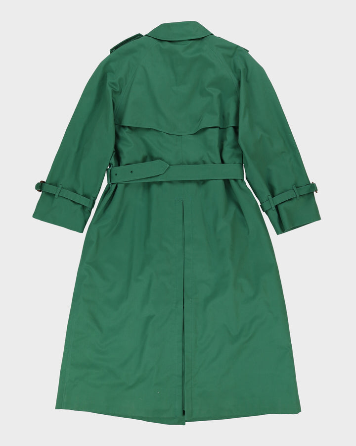 Burberrys' Green With Checked Detachable Lining Mac - M