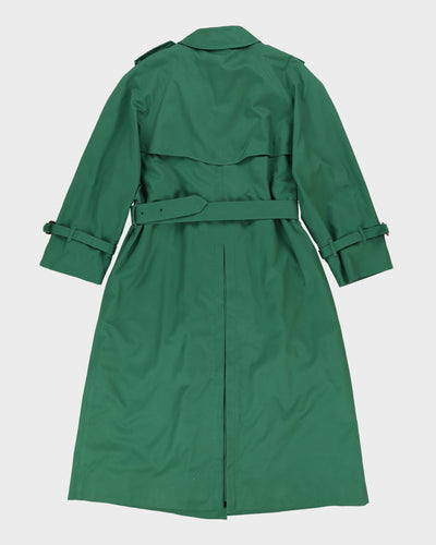 Burberrys' Green With Checked Detachable Lining Mac - M
