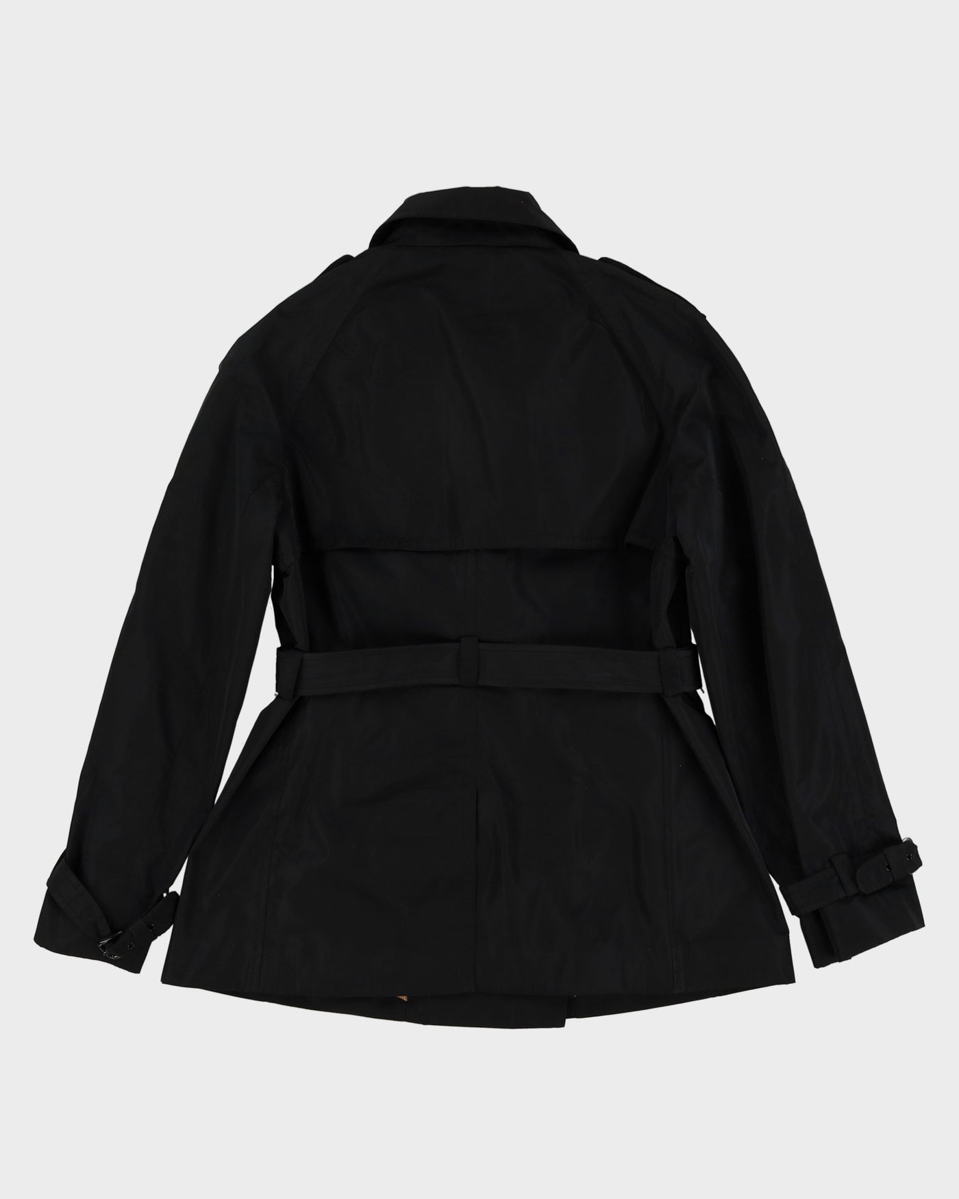 Dolce And Gabbana Black With Matching Belt Short Mac - M