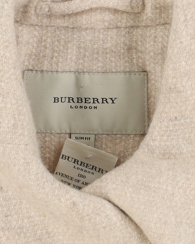Burberry London Beige Wool Cashmere Blazer Style Jacket - S