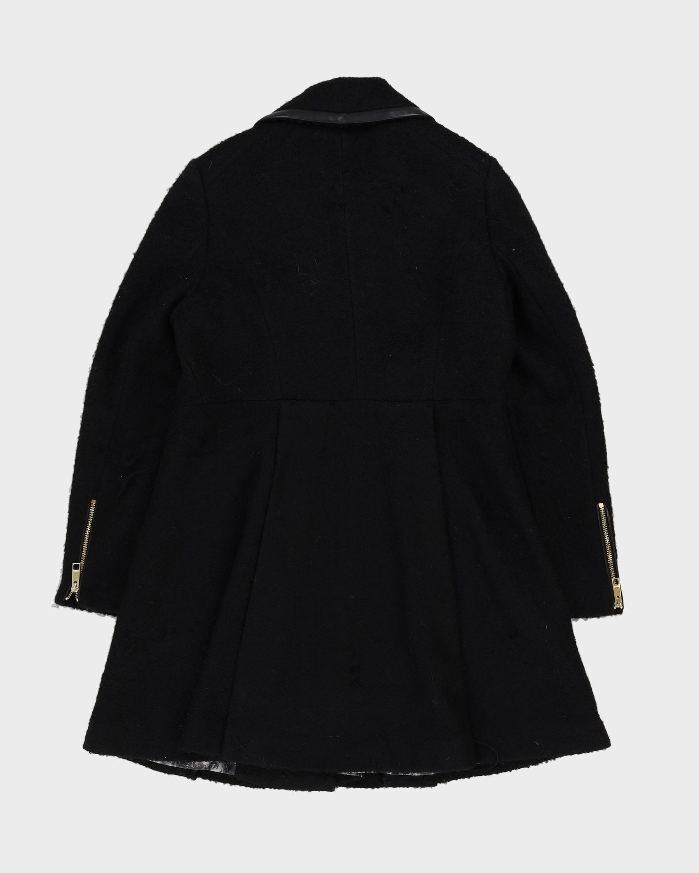 Guess Black Wool Overcoat - M