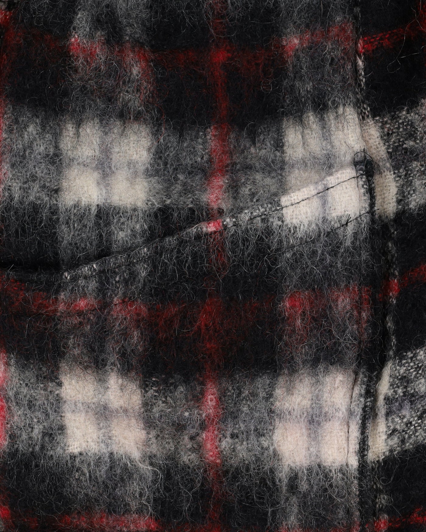 1980s Mohair And Wool Plaid Poncho - L
