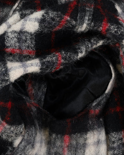 1980s Mohair And Wool Plaid Poncho - L