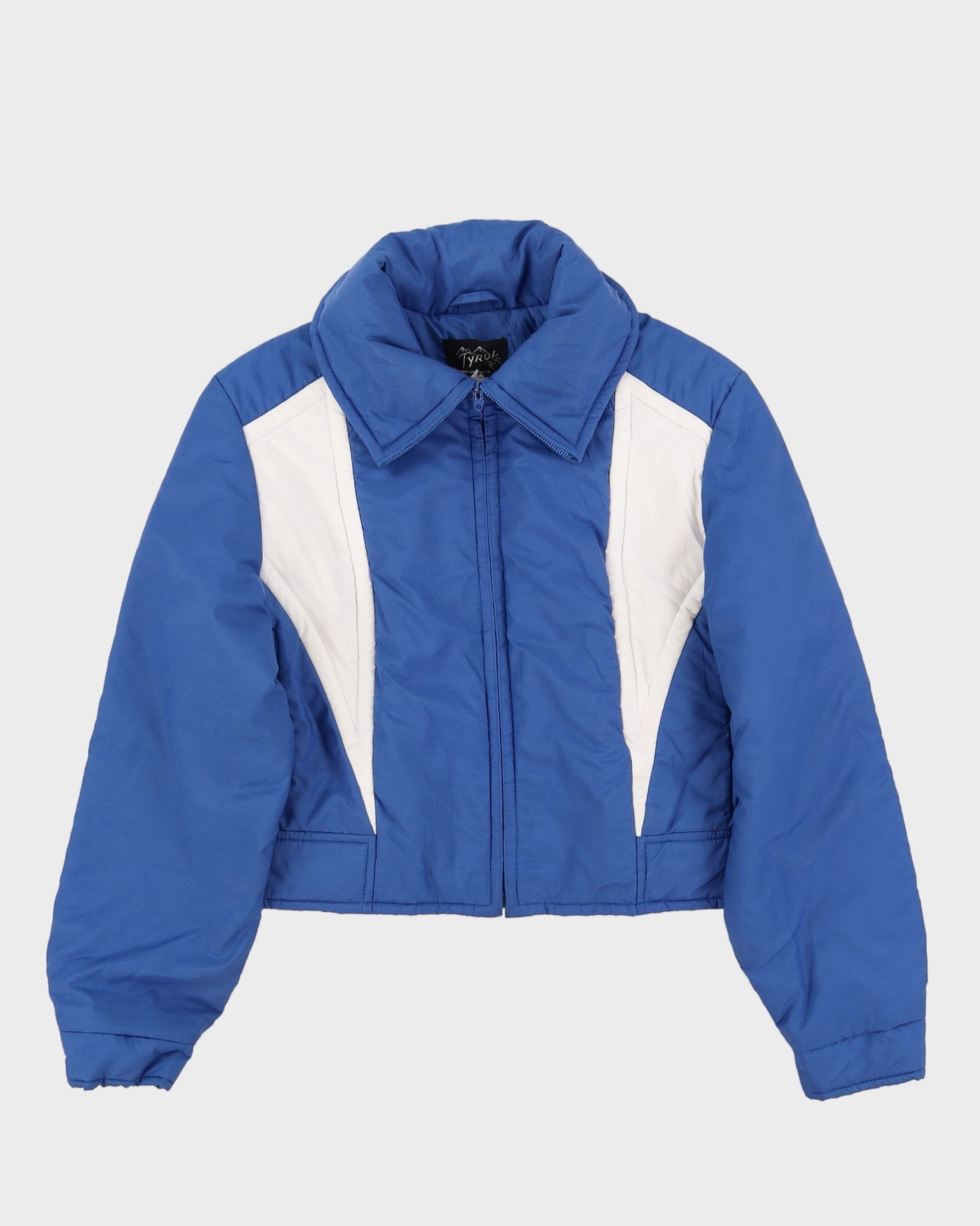 1980s Blue And White Short Ski Jacket - S