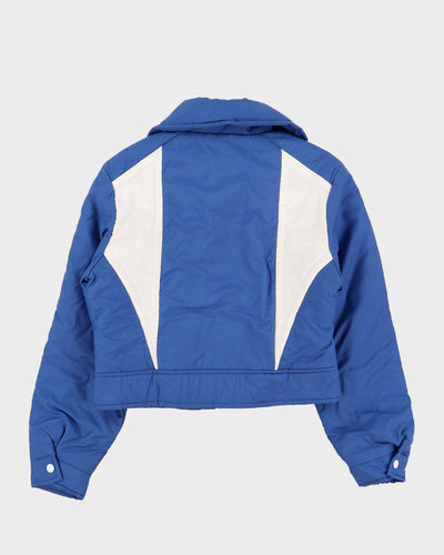 1980s Blue And White Short Ski Jacket - S