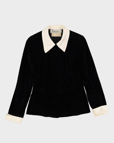 Trevise Paris Velvet And Satin Blazer Jacket - XS