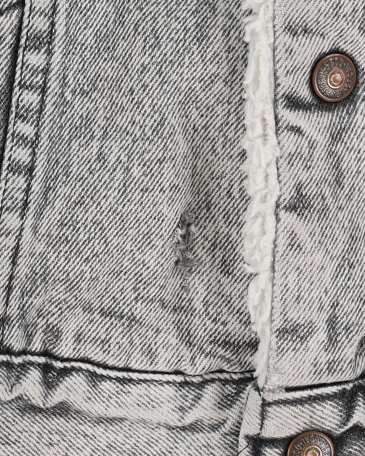 Levi's Faded Black Black Denim Sherpa Lined Jacket - S