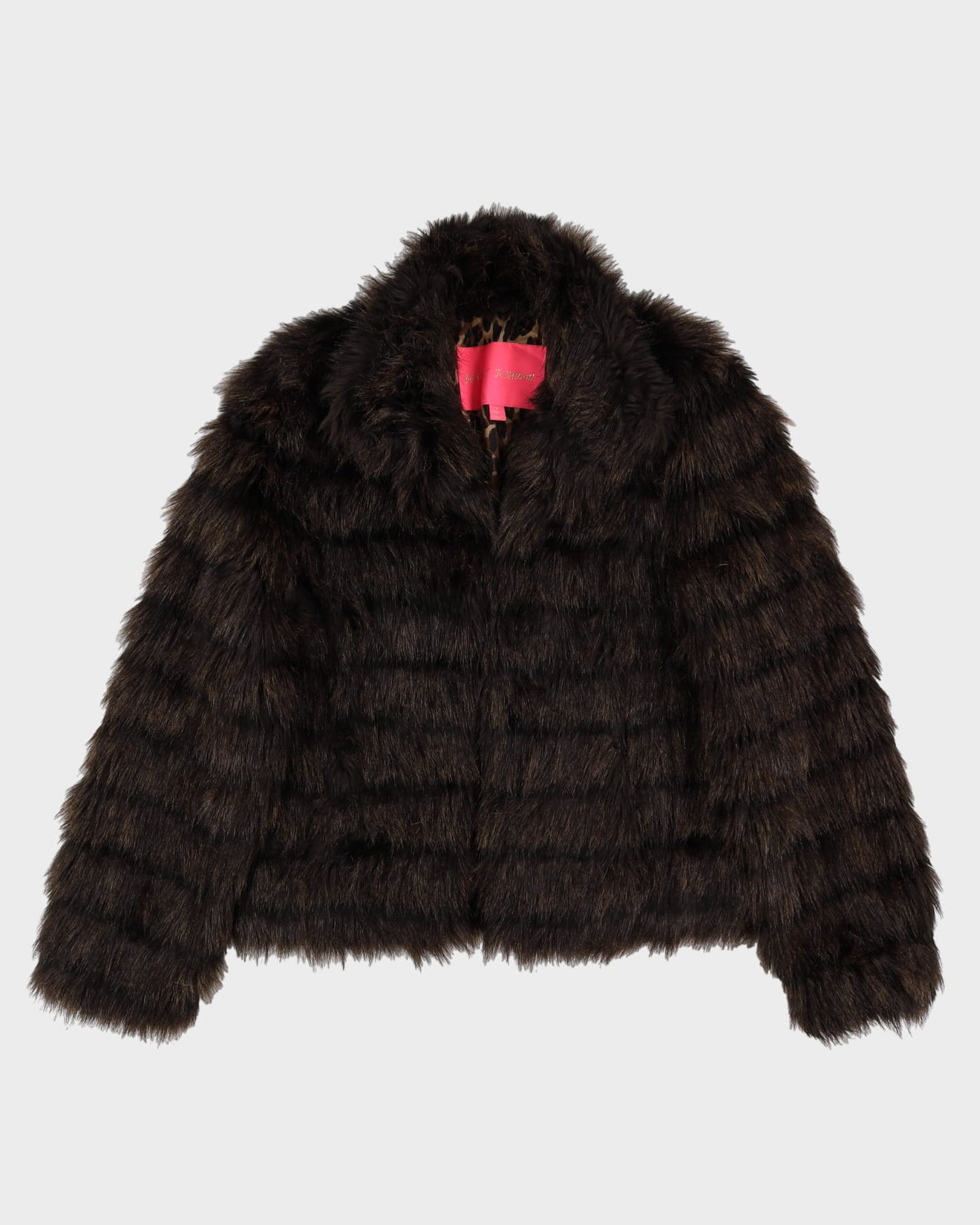 Betsey Johnson Brown Faux Fur Jacket - XS