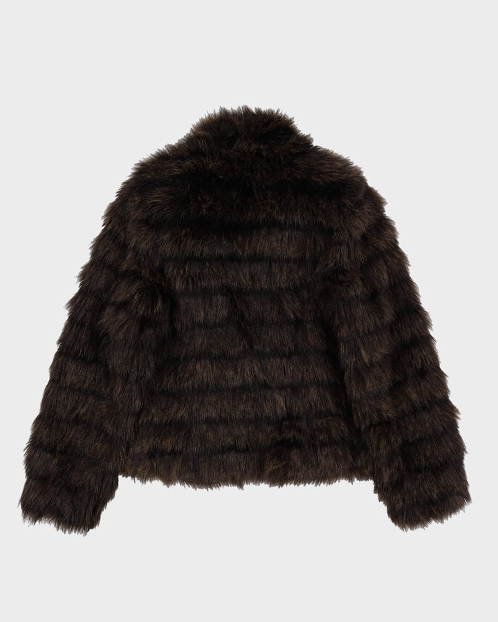 Betsey Johnson Brown Faux Fur Jacket - XS