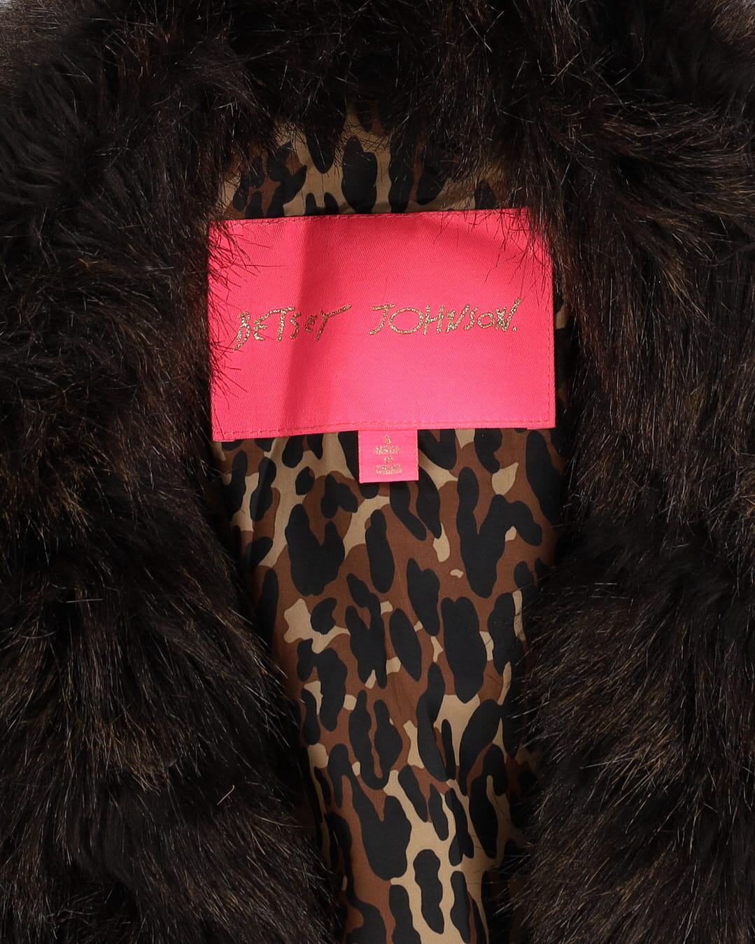 Betsey Johnson Brown Faux Fur Jacket - XS