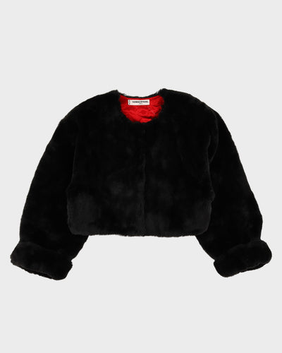 Sonia Rykiel Brown Faux Fur Cropped Jacket - S / M
