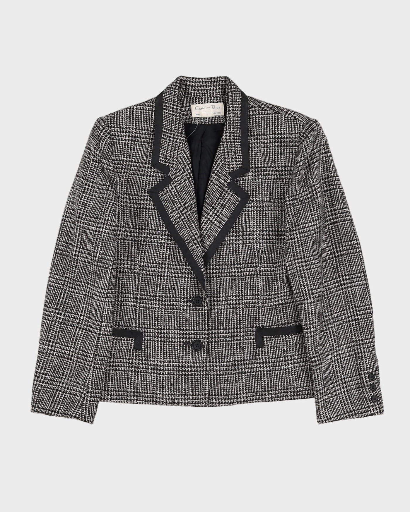 Christian Dior 1990s Black And White Blazer - S