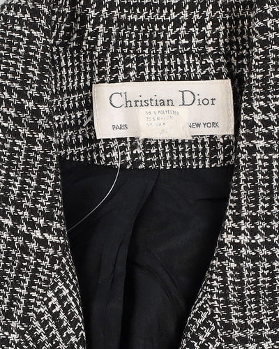 Christian Dior 1990s Black And White Blazer - S