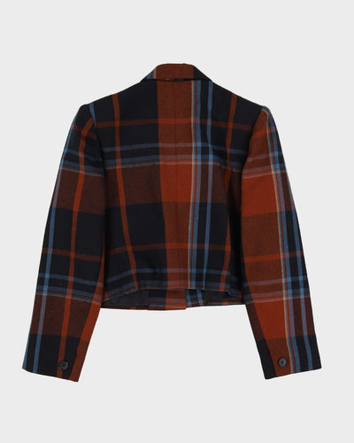 Halston Cropped Wool Blazer - S