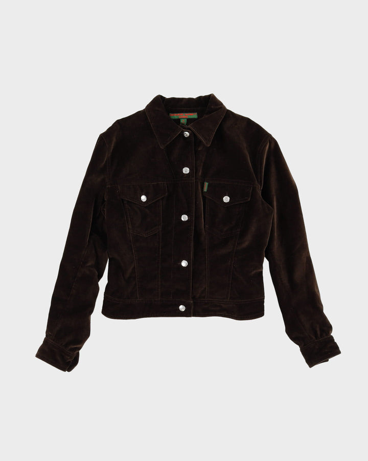 Katherine Hamnett Denim Brown Velvet Jacket - S