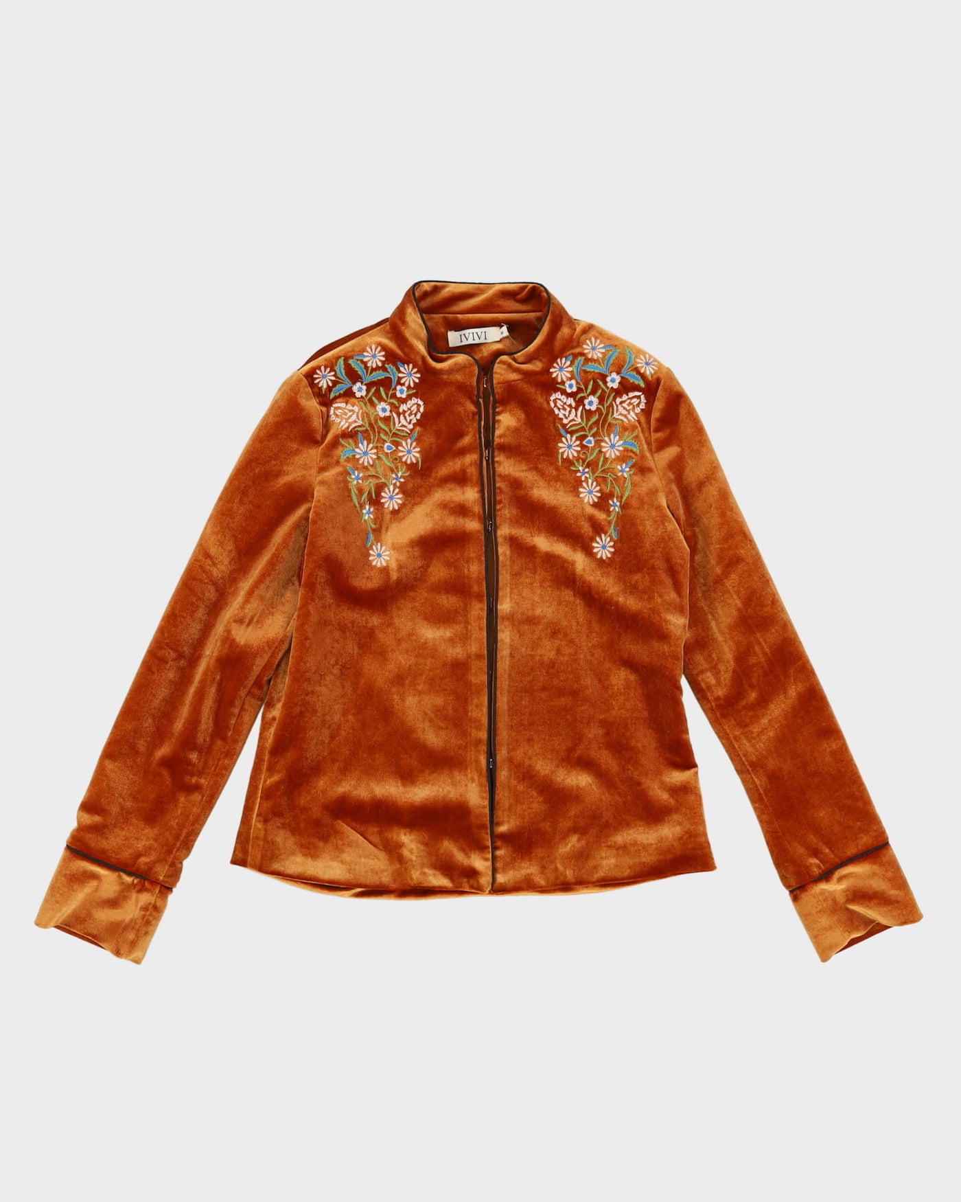 Style Velvet Embroidered Jacket - XS
