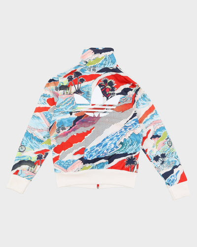 Adidas Blue / Red / White Bike Patterned Track Jacket - M