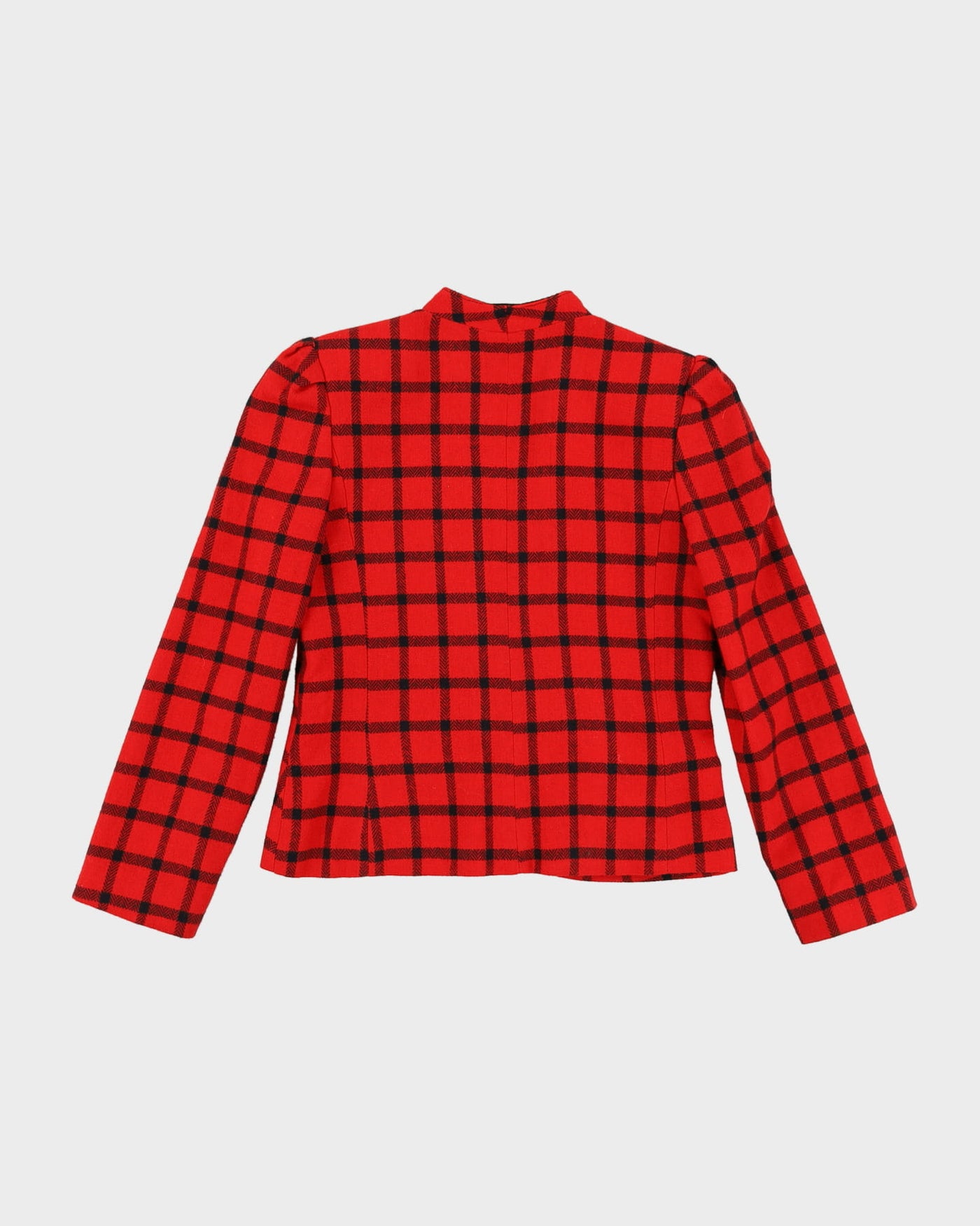 1980s Red And Black Checked Jacket - S