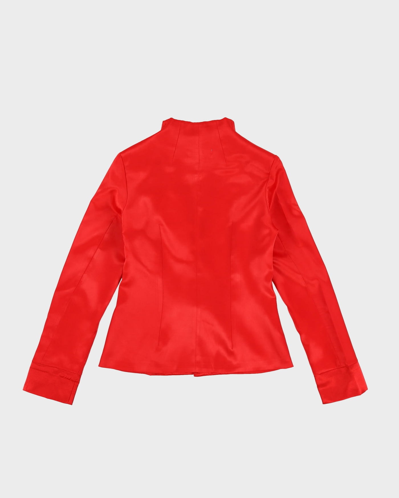 Red Rose Embroidered Cheongsam Style Jacket - S