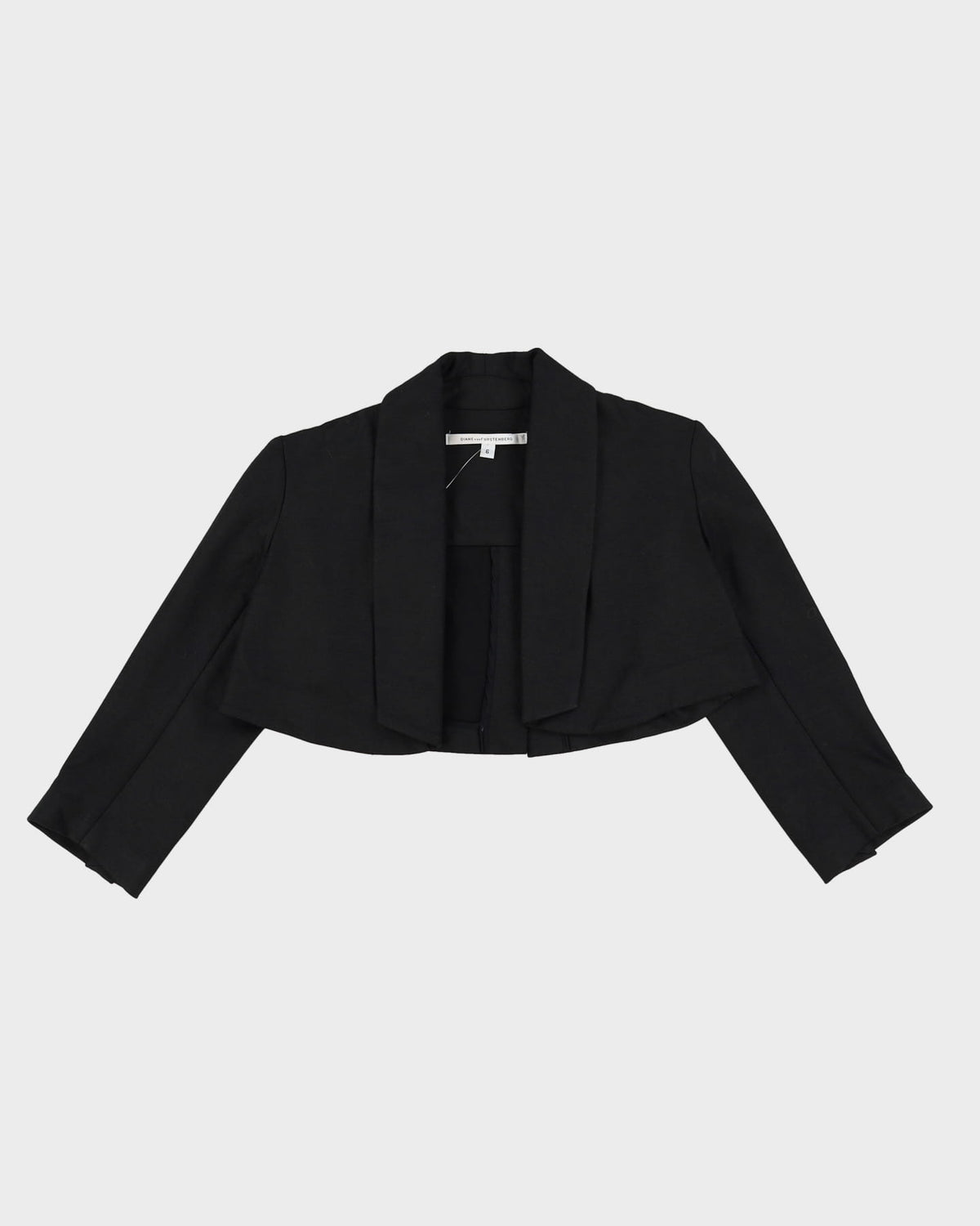 Diane Von Furstenberg Black Bolero Blazer Jacket - S
