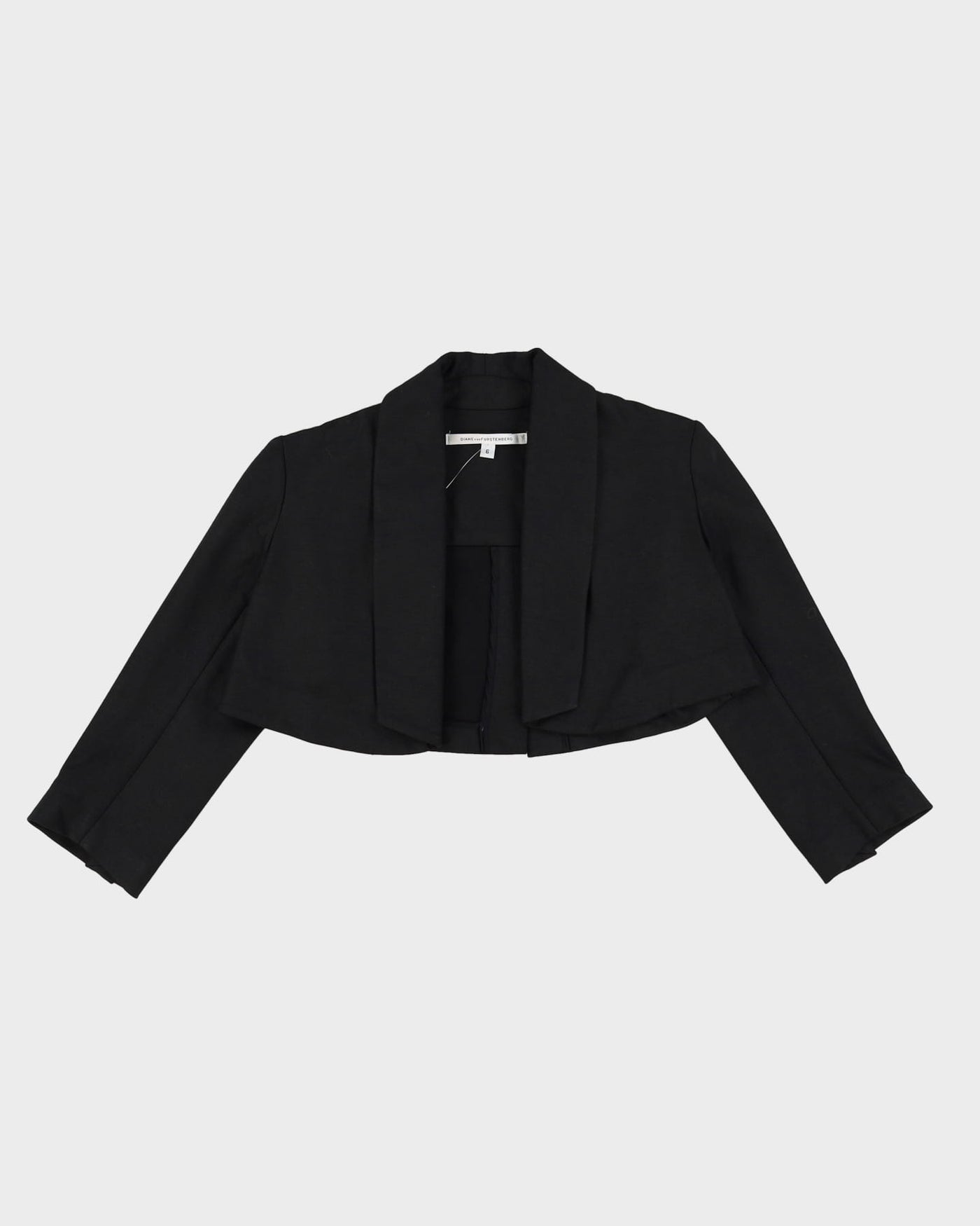 Diane Von Furstenberg Black Bolero Blazer Jacket - S
