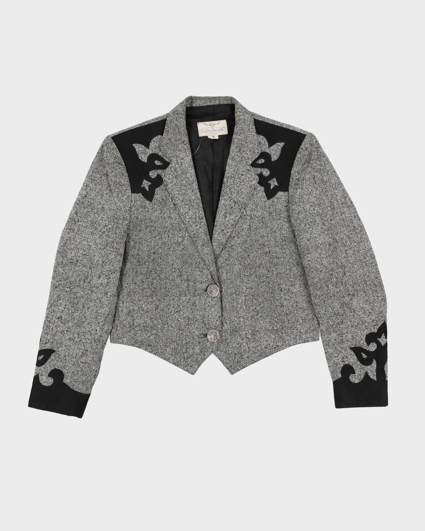 Longhorn 1990s Western Style Cropped Jacket - M
